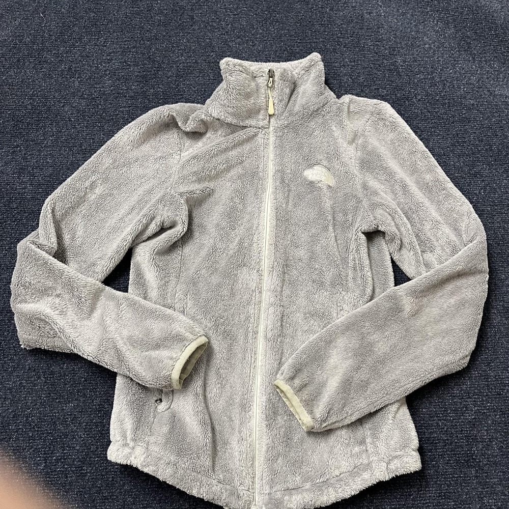 The North Face Fleece Jacket Womens XS Gray Osito Full Zip Soft Plush Fuzzy